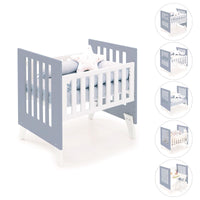 Culla 60x80 cm per co-sleeping (5in1) bianco/blu · Nexo Uno Blu denim
