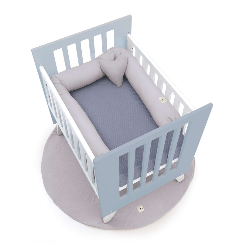 Culla 60x80 cm per co-sleeping (5in1) bianco/blu · Nexo Uno Blu denim
