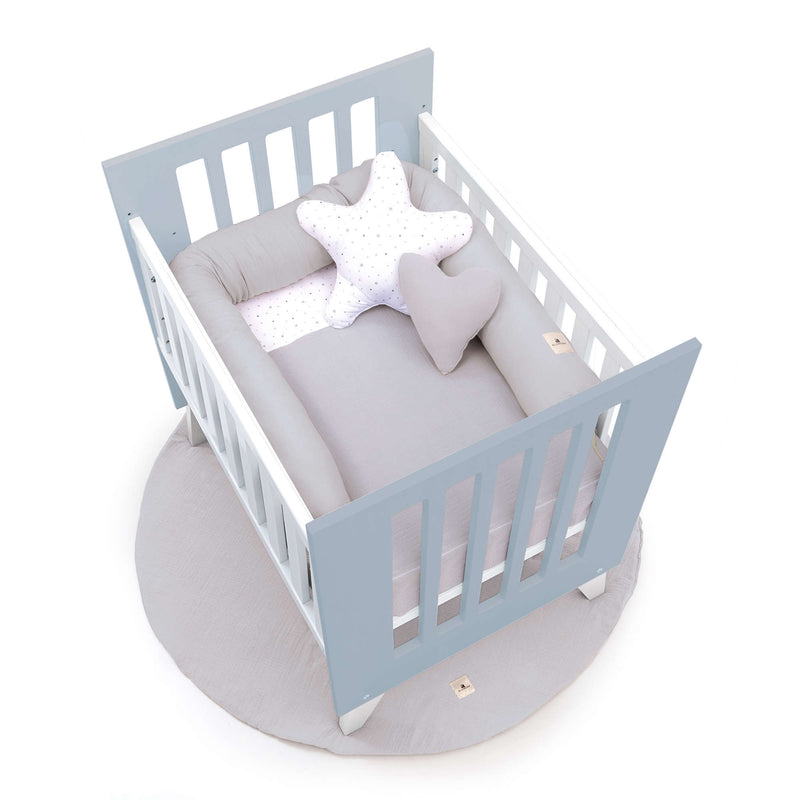 Culla 60x80 cm per co-sleeping (5in1) bianco/blu · Nexo Uno Blu denim