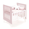 Culla 60x80 cm per co-sleeping (5in1) bianco/rosa chiaro · Nexo Uno Flamingo