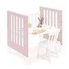 Culla 60x80 cm per co-sleeping (5in1) bianco/rosa chiaro · Nexo Uno Flamingo