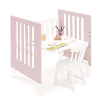 Culla 60x80 cm per co-sleeping (5in1) bianco/rosa chiaro · Nexo Uno Flamingo