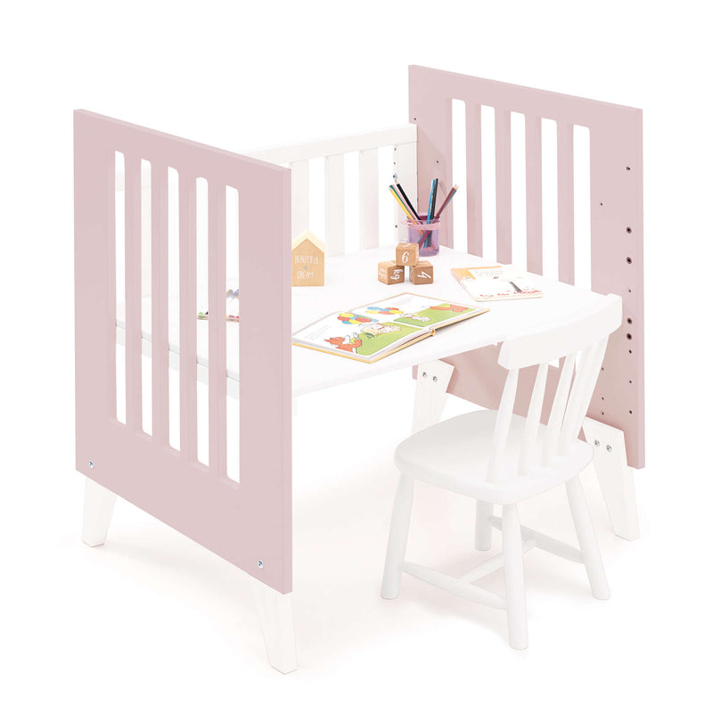 Culla 60x80 cm per co-sleeping (5in1) bianco/rosa chiaro · Nexo Uno Flamingo
