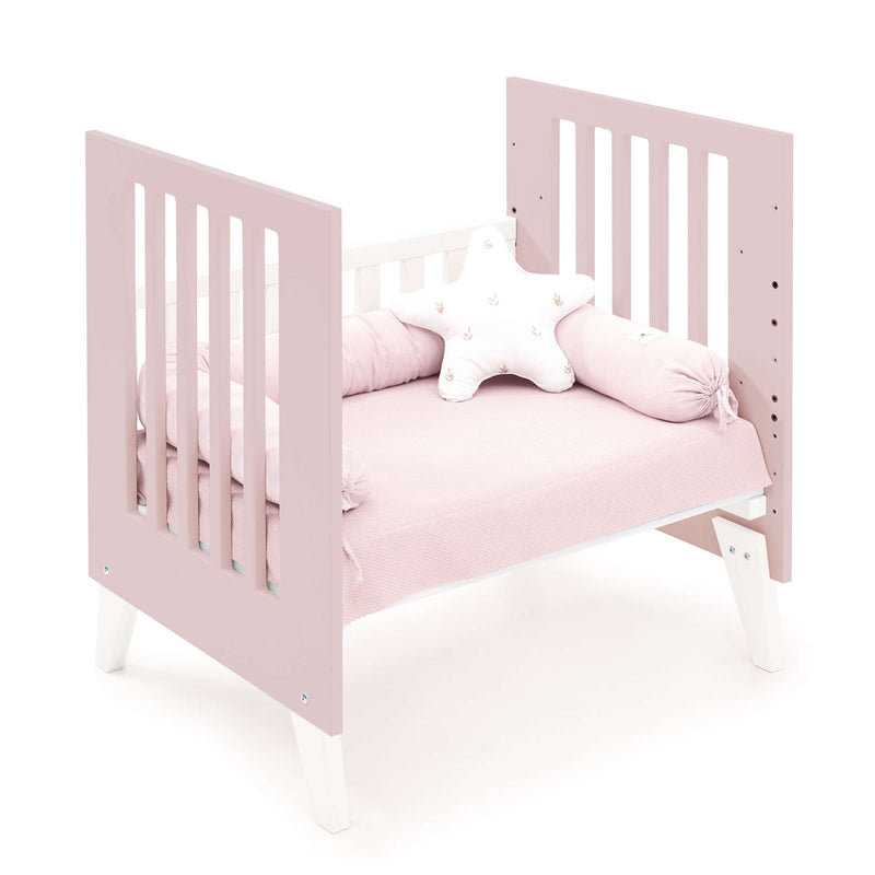Culla 60x80 cm per co-sleeping (5in1) bianco/rosa chiaro · Nexo Uno Flamingo