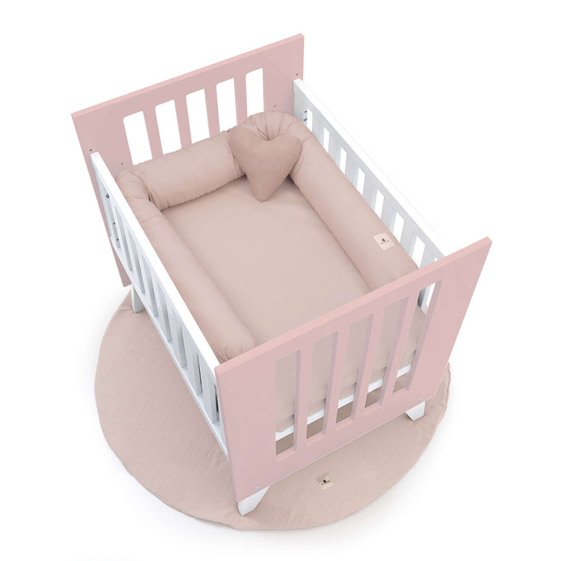 Culla 60x80 cm per co-sleeping (5in1) bianco/rosa chiaro · Nexo Uno Flamingo