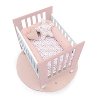 Culla 60x80 cm per co-sleeping (5in1) bianco/rosa chiaro · Nexo Uno Flamingo