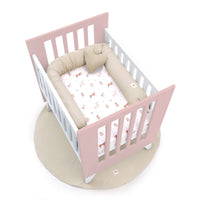 Culla 60x80 cm per co-sleeping (5in1) bianco/rosa chiaro · Nexo Uno Flamingo