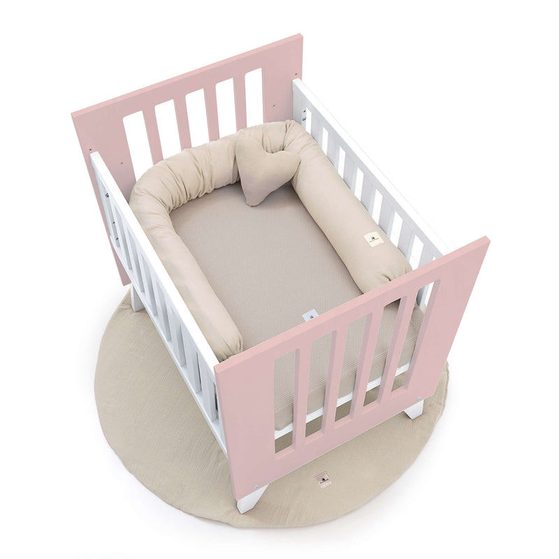Culla 60x80 cm per co-sleeping (5in1) bianco/rosa chiaro · Nexo Uno Flamingo