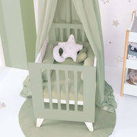 Culla 60x80 cm per co-sleeping (5in1) bianco/verde-oliva · Nexo Uno Erba