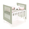 Culla 60x80 cm per co-sleeping (5in1) bianco/verde-oliva · Nexo Uno Erba