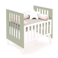 Culla 60x80 cm per co-sleeping (5in1) bianco/verde-oliva · Nexo Uno Erba