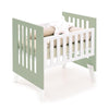 Culla 60x80 cm per co-sleeping (5in1) bianco/verde-oliva · Nexo Uno Erba