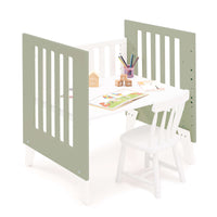 Culla 60x80 cm per co-sleeping (5in1) bianco/verde-oliva · Nexo Uno Erba