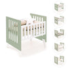 Culla 60x80 cm per co-sleeping (5in1) bianco/verde-oliva · Nexo Uno Erba