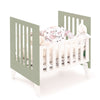 Culla 60x80 cm per co-sleeping (5in1) bianco/verde-oliva · Nexo Uno Erba