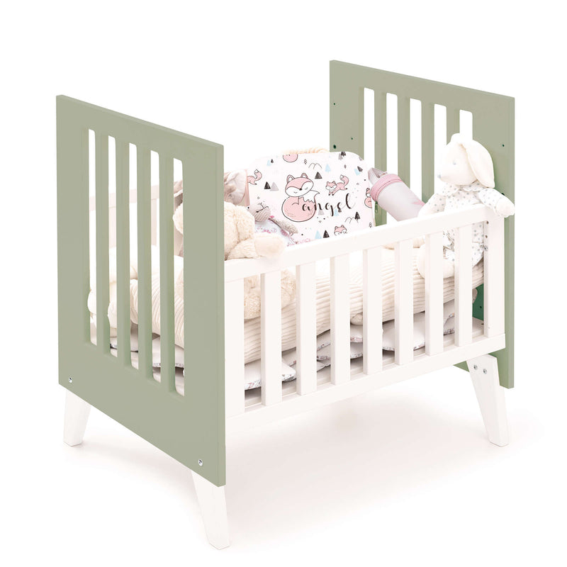 Culla 60x80 cm per co-sleeping (5in1) bianco/verde-oliva · Nexo Uno Erba