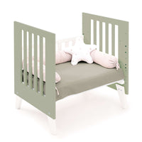 Culla 60x80 cm per co-sleeping (5in1) bianco/verde-oliva · Nexo Uno Erba