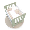 Culla 60x80 cm per co-sleeping (5in1) bianco/verde-oliva · Nexo Uno Erba