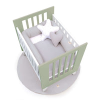 Culla 60x80 cm per co-sleeping (5in1) bianco/verde-oliva · Nexo Uno Erba
