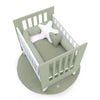 Culla 60x80 cm per co-sleeping (5in1) bianco/verde-oliva · Nexo Uno Erba