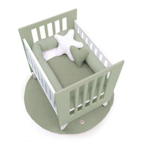 Culla 60x80 cm per co-sleeping (5in1) bianco/verde-oliva · Nexo Uno Erba