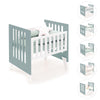 Culla 60x80 cm per co-sleeping (5in1) bianco/verde eucalipto · Nexo Uno Eucalyptus