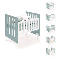 Culla 60x80 cm per co-sleeping (5in1) bianco/verde eucalipto · Nexo Uno Eucalyptus