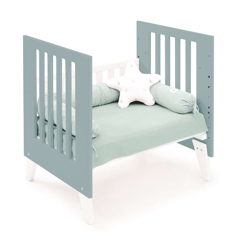 Culla 60x80 cm per co-sleeping (5in1) bianco/verde eucalipto · Nexo Uno Eucalyptus