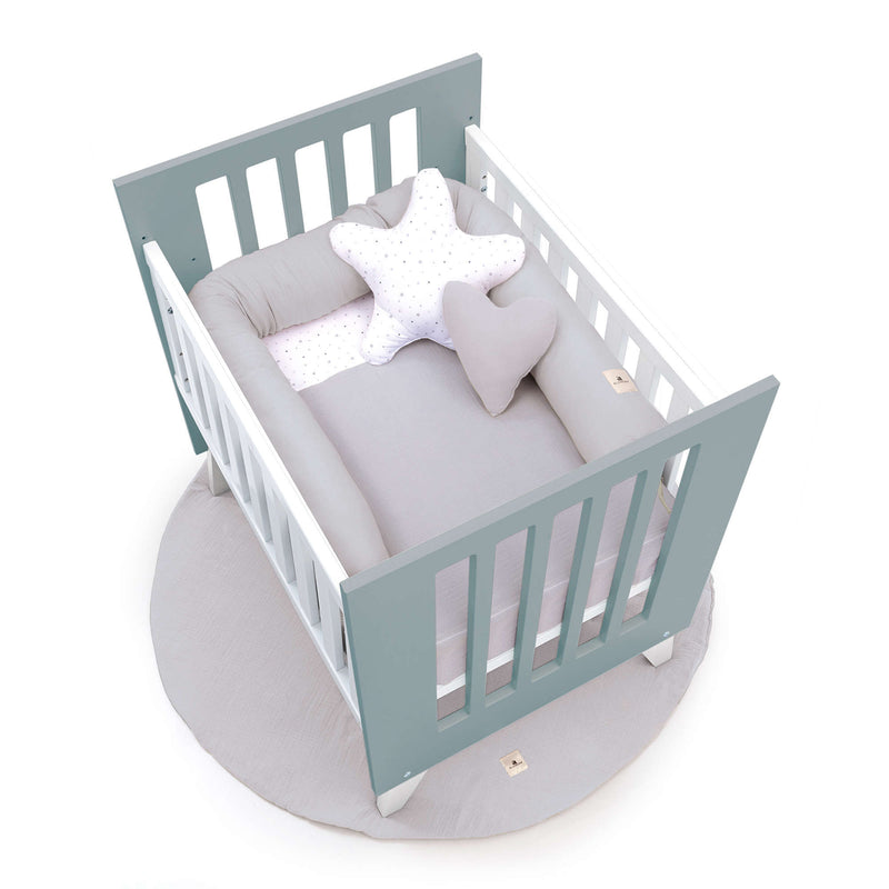 Culla 60x80 cm per co-sleeping (5in1) bianco/verde eucalipto · Nexo Uno Eucalyptus