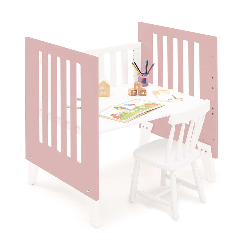 Culla 60x80 cm per co-sleeping (5in1) bianco/rosa · Nexo Uno Quarzo