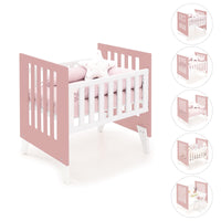 Culla 60x80 cm per co-sleeping (5in1) bianco/rosa · Nexo Uno Quarzo