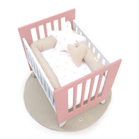 Culla 60x80 cm per co-sleeping (5in1) bianco/rosa · Nexo Uno Quarzo