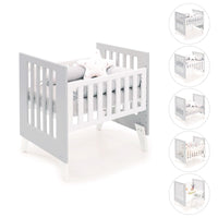 Culla 60x80 cm per co-sleeping (5in1) bianco/grigio · Nexo Uno Grey