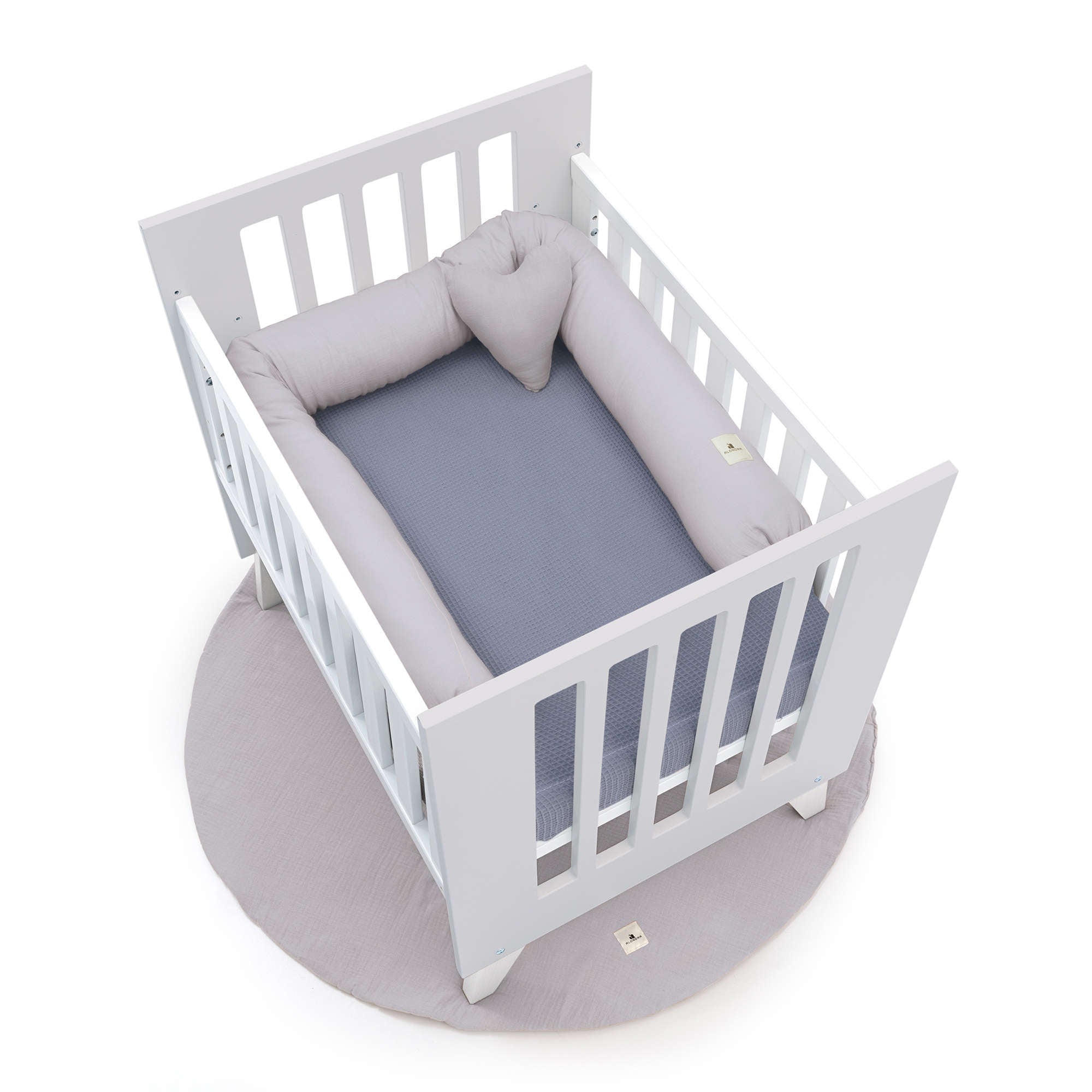 Culla 60x80 cm per co-sleeping (5in1) bianco/grigio · Nexo Uno Grey