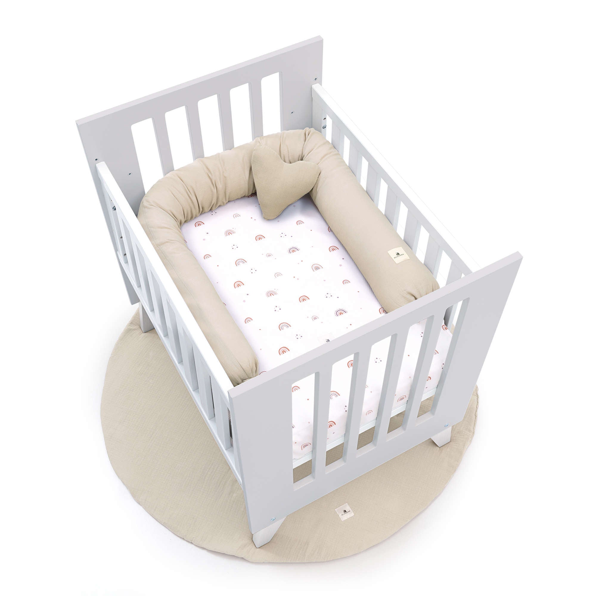 Culla 60x80 cm per co-sleeping (5in1) bianco/grigio · Nexo Uno Grey