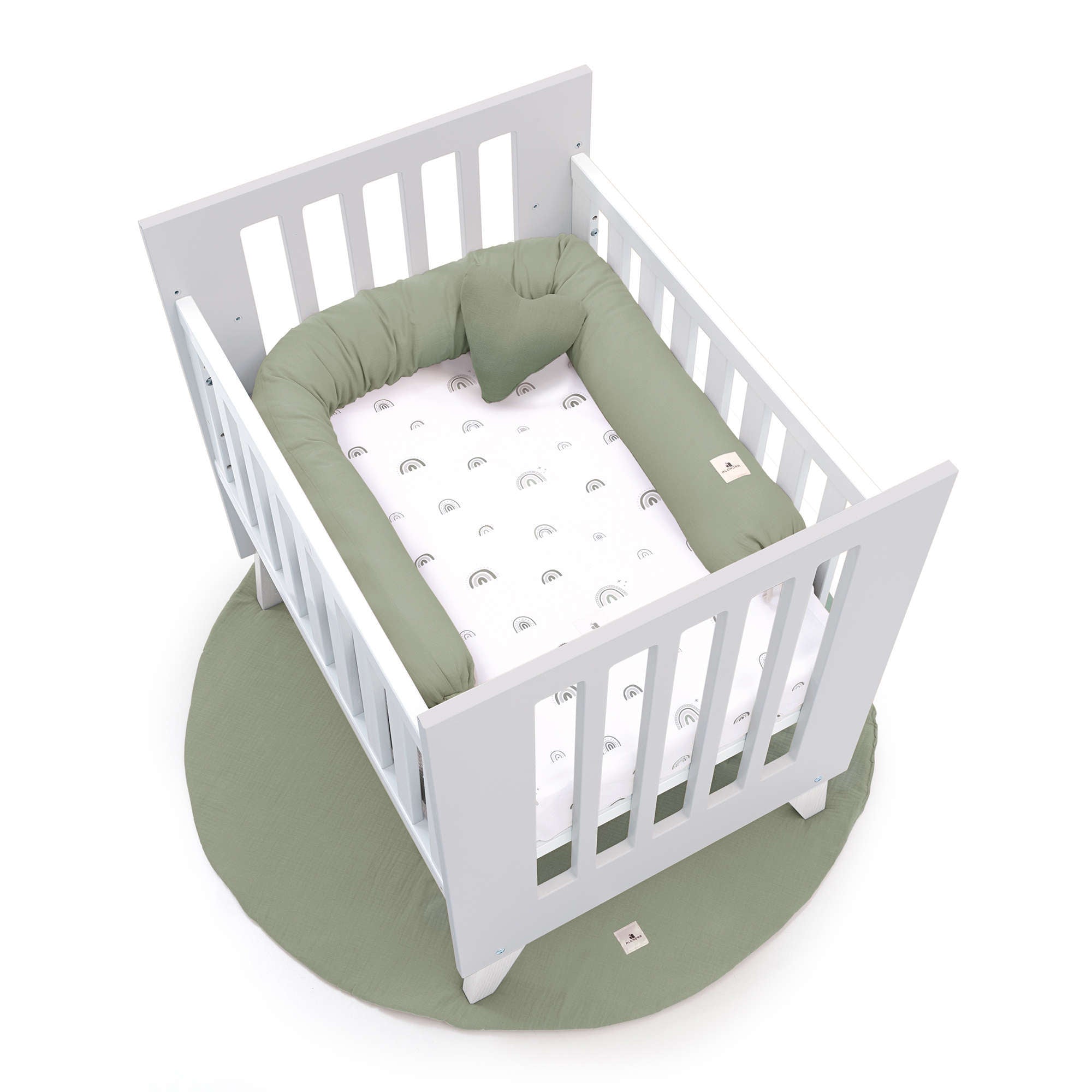 Culla 60x80 cm per co-sleeping (5in1) bianco/grigio · Nexo Uno Grey