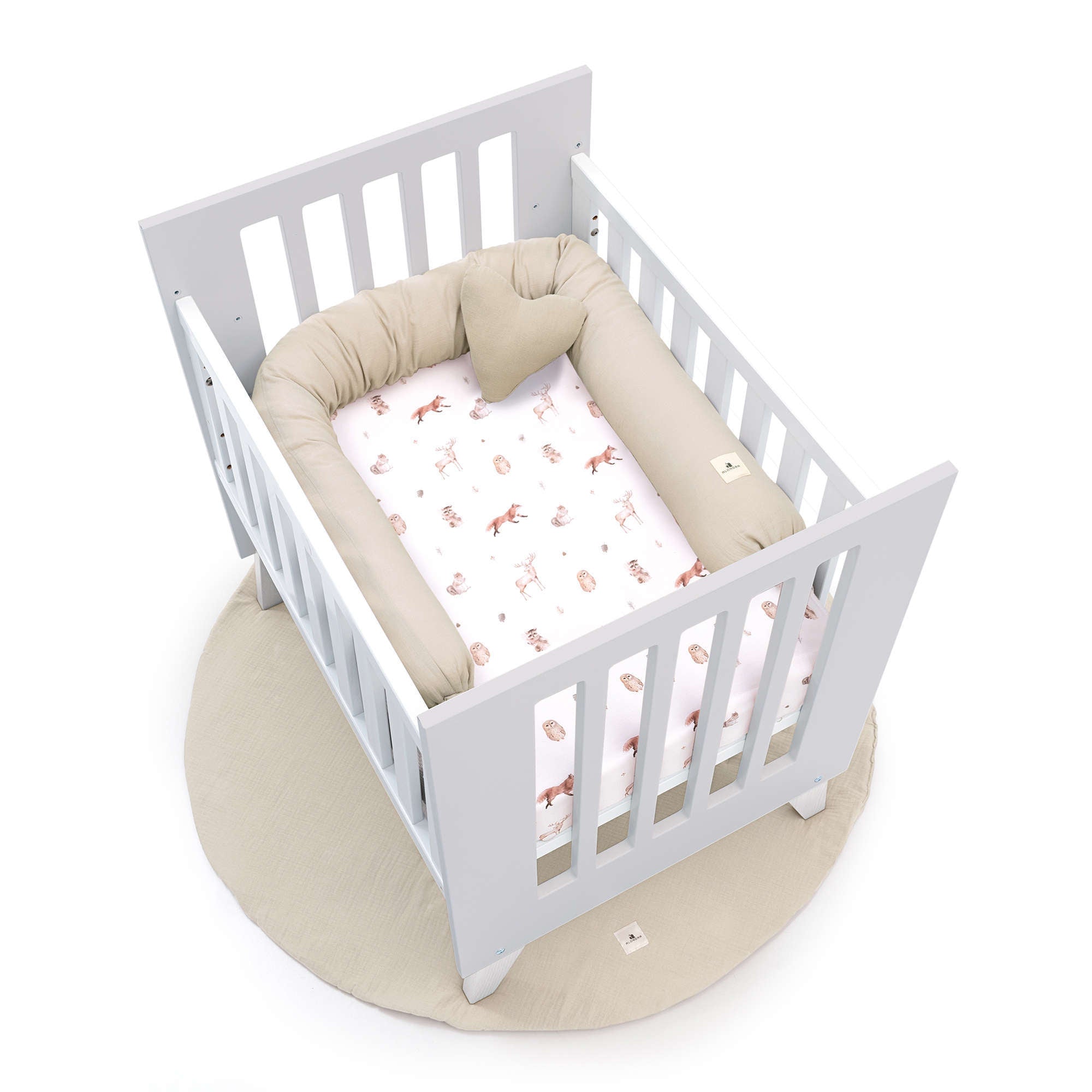 Culla 60x80 cm per co-sleeping (5in1) bianco/grigio · Nexo Uno Grey