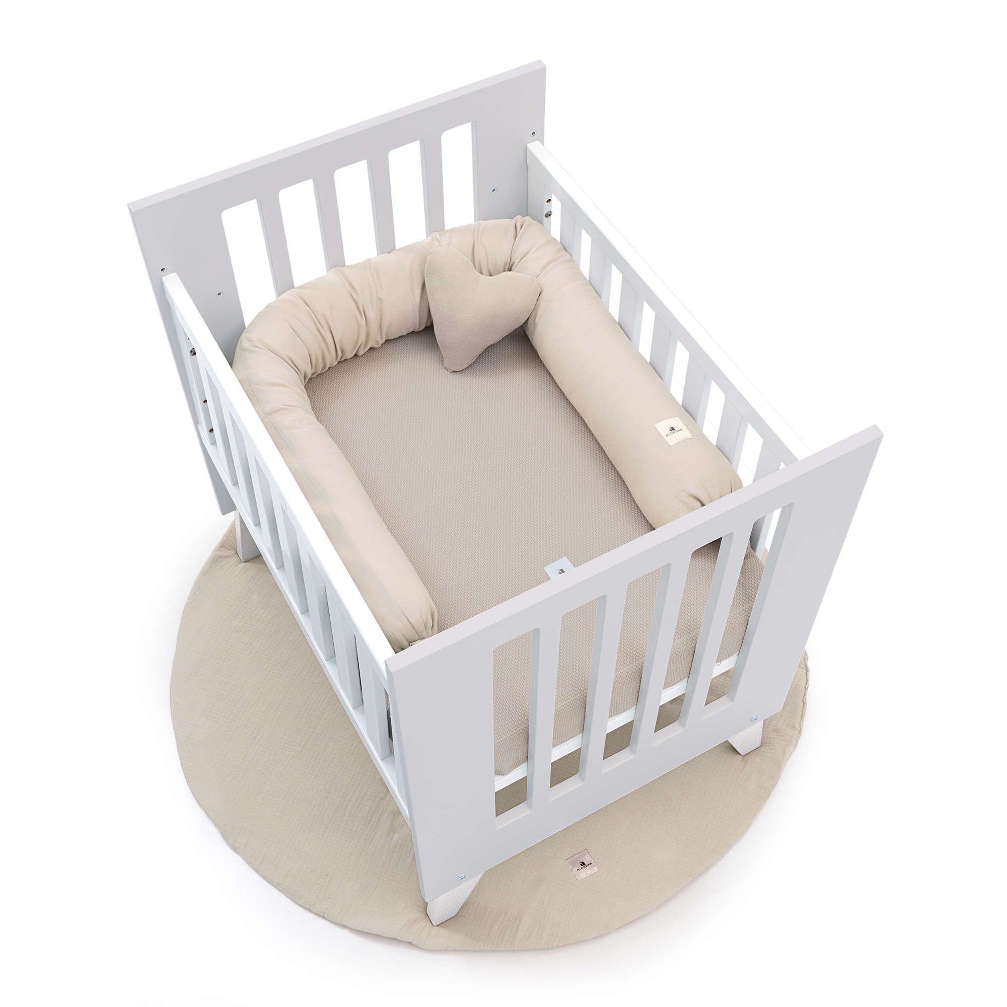 Culla 60x80 cm per co-sleeping (5in1) bianco/grigio · Nexo Uno Grey
