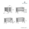 Lettino co-sleeping 60x120 cm (4in1) bianco/grigio · Nexo Due Grey
