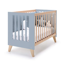 Culla trasformabile in lettino (7in1) legno/blu · Nexor Tre Blu denim