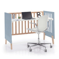 Culla trasformabile in lettino (7in1) legno/blu · Nexor Tre Blu denim
