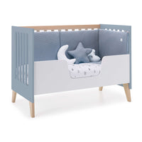 Lettino co-sleeping 60x120 cm (4in1) legno/celeste · Nexor Blue Denim
