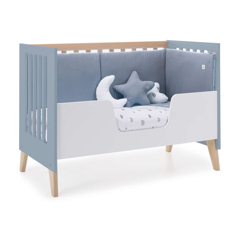 Lettino co-sleeping 60x120 cm (4in1) legno/celeste · Nexor Blue Denim