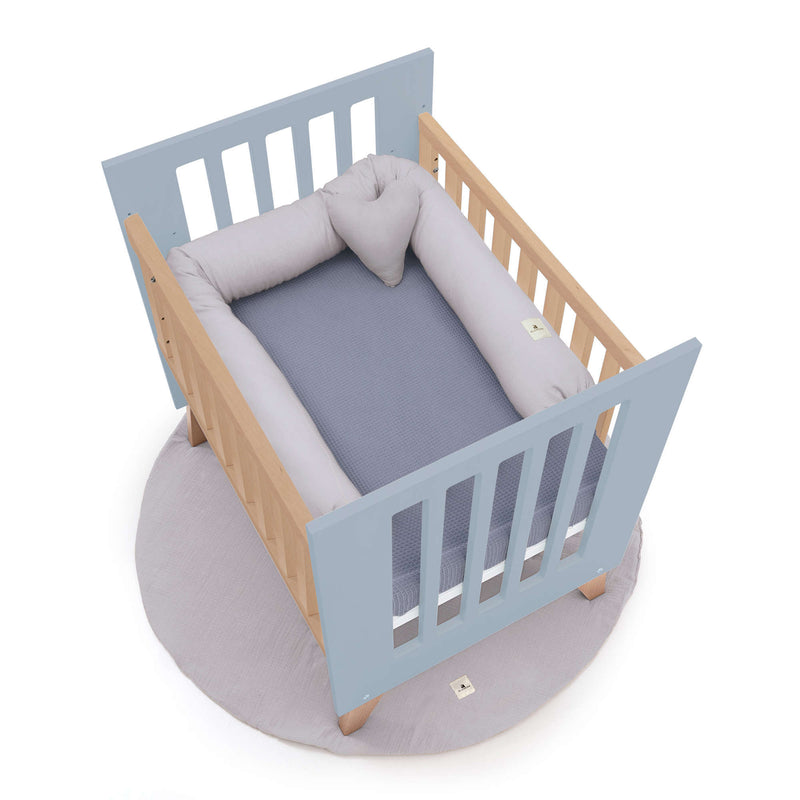 Culla co-sleeping 60x80 cm (5in1) legno/blu · Nexor Uno Blu denim