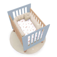 Culla co-sleeping 60x80 cm (5in1) legno/blu · Nexor Uno Blu denim