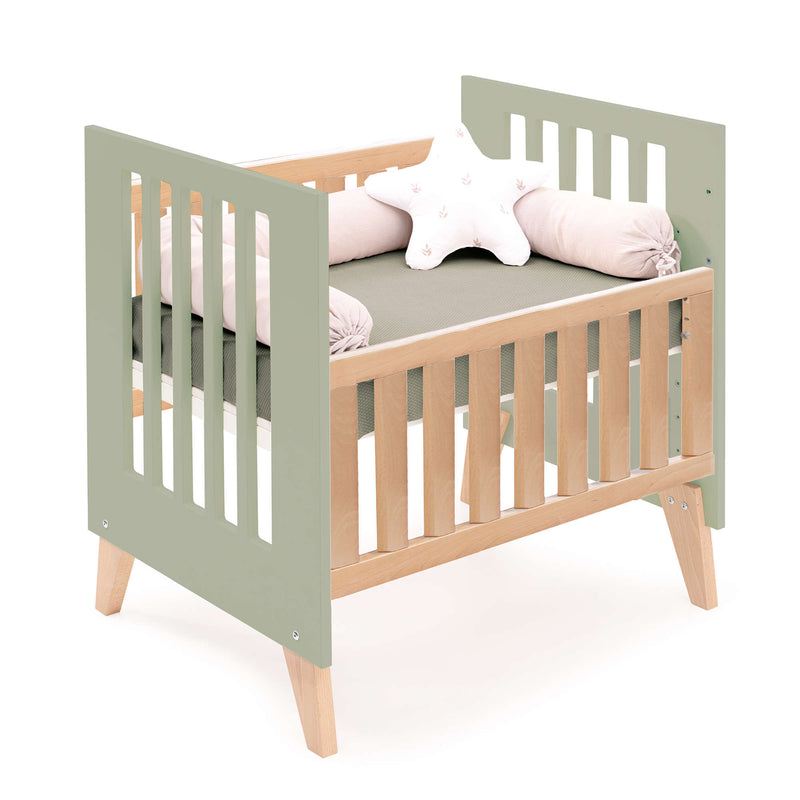 Culla co-sleeping 60x80 cm (5in1) legno/verde-oliva · Nexor Uno Erba