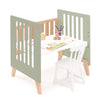 Culla co-sleeping 60x80 cm (5in1) legno/verde-oliva · Nexor Uno Erba