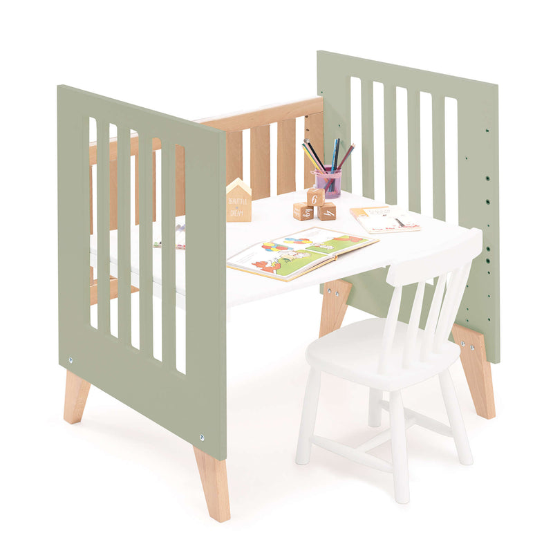 Culla co-sleeping 60x80 cm (5in1) legno/verde-oliva · Nexor Uno Erba