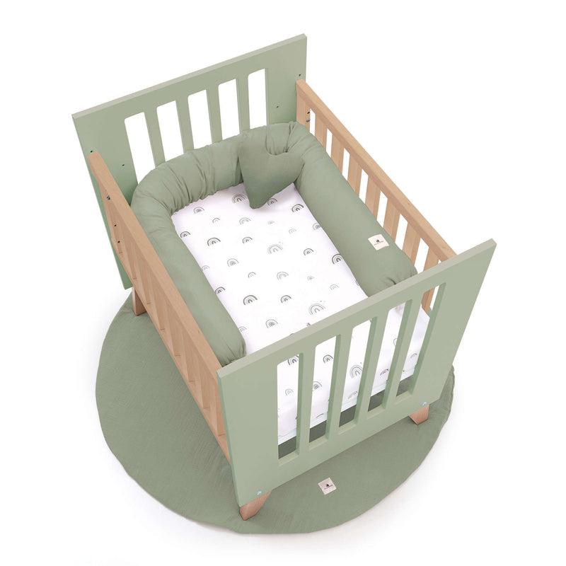 Culla co-sleeping 60x80 cm (5in1) legno/verde-oliva · Nexor Uno Erba