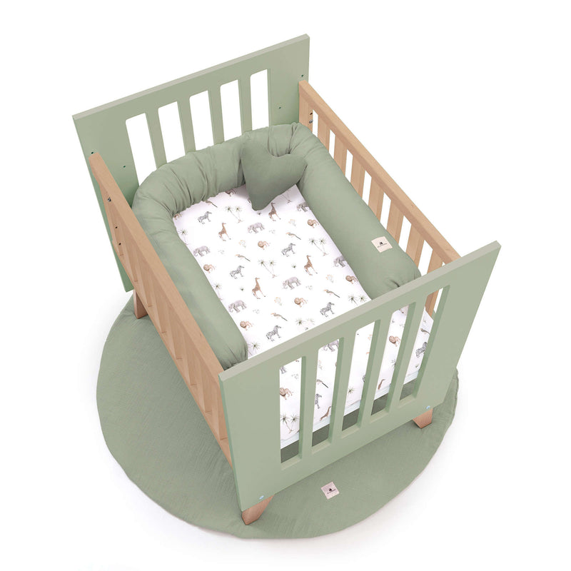 Culla co-sleeping 60x80 cm (5in1) legno/verde-oliva · Nexor Uno Erba